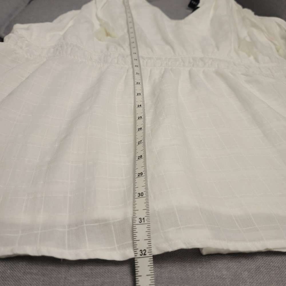 Torrid White Cottage Core, Coastal Cowgirl Babydoll Tank Top - Plus Size 5X - Picture 14 of 16